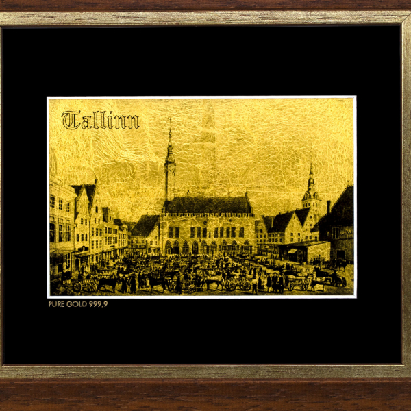 Gold Engraving Town Hall Square