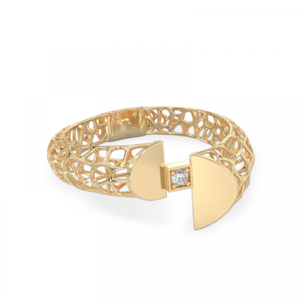  Coral kollast kullast sõrmus 