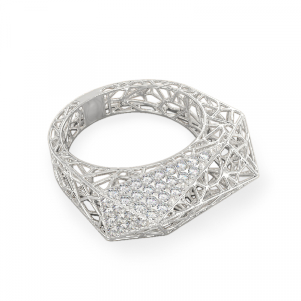 Valgest kullast sõrmus 