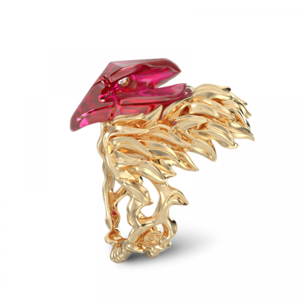 Kollasest kullast sõrmus 