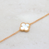 Золотой браслет Mini Clover c перламутром