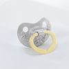 Silver Baby Pacifier  Roses