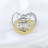 Silver Baby Pacifier  Hearts