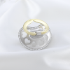 Silver Baby Pacifier  Hearts